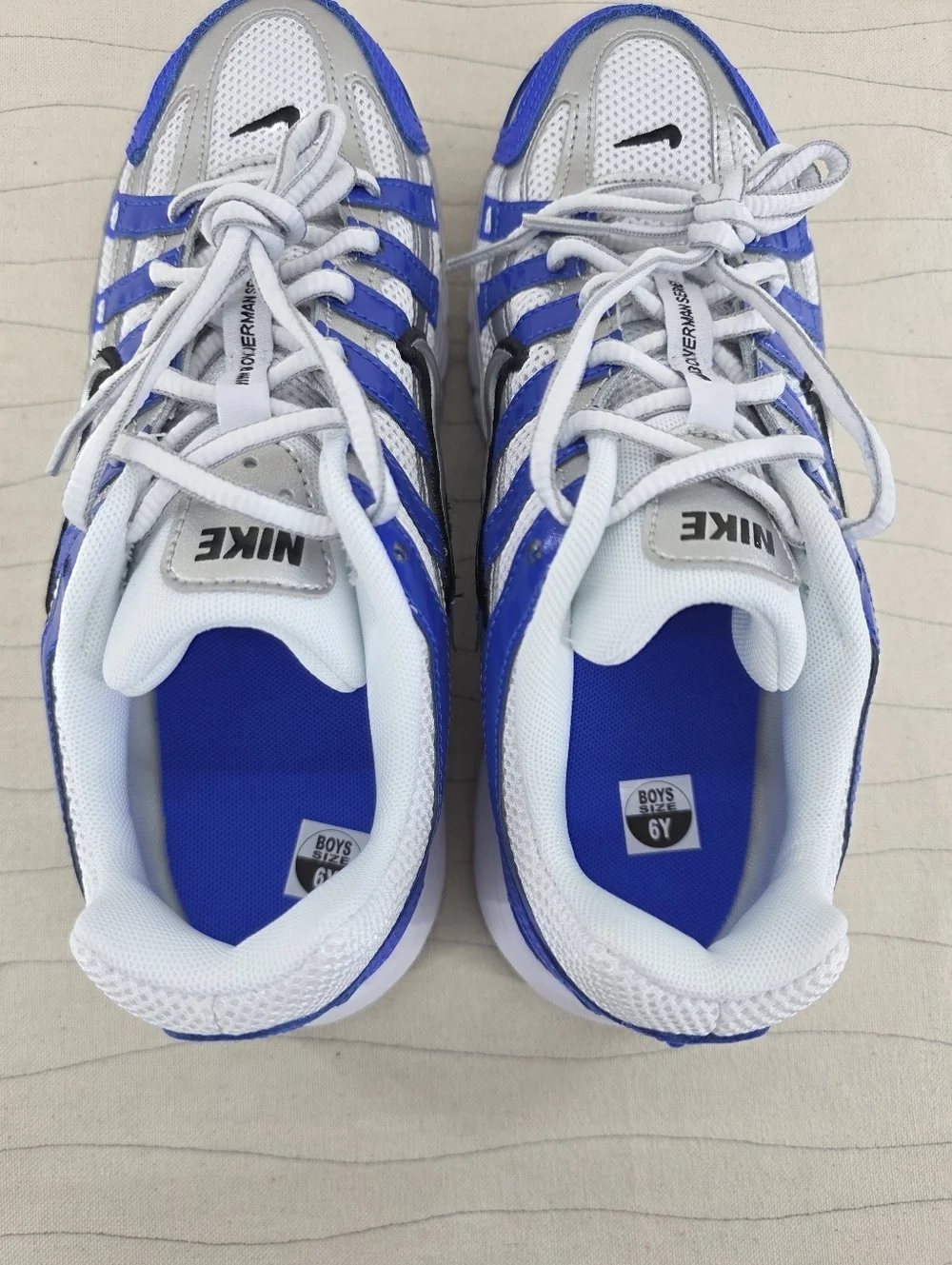 Nike Youth P-6000 GS Racer Blue Silver Unisex Kids Shoes HV5064-402 Size 6Y NEW